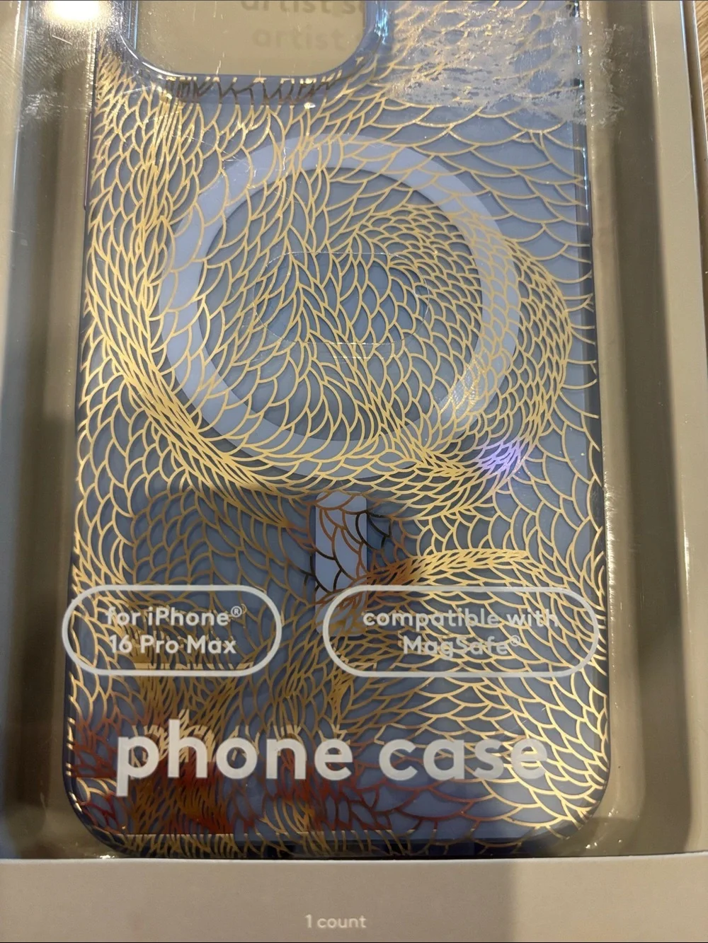 heyday Artist Series Blue/Gold iPhone 16 Pro Max Case - MagSafe Compatible